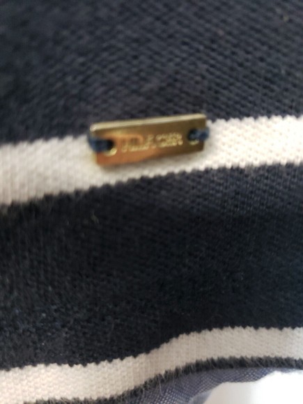 Tommy Hilfiger Women's Layered-Look Top navy white sz Lg polo Pullover - Picture 3 of 7